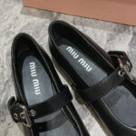 Miumiu Women's Leather Ballerinas Black