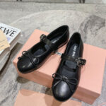 Miumiu Women's Leather Ballerinas Black