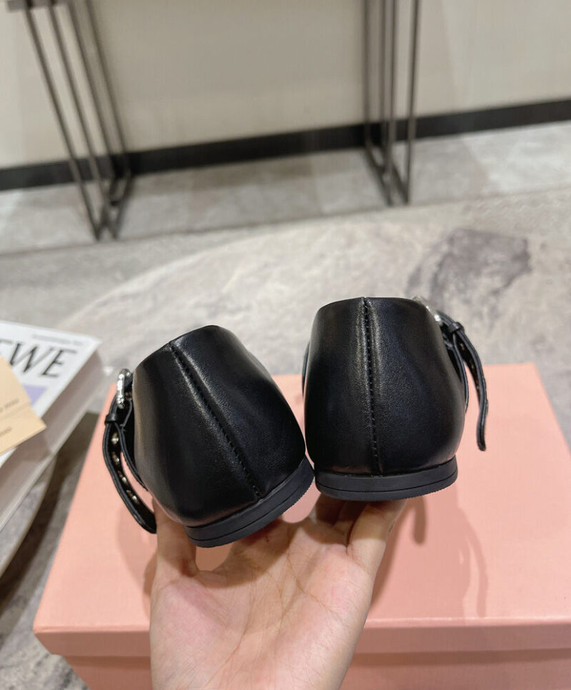 Miumiu Women's Leather Ballerinas Black