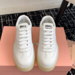 Miumiu Women's Leather Sneakers White