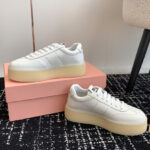 Miumiu Women's Leather Sneakers White