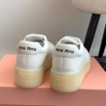 Miumiu Women's Leather Sneakers White