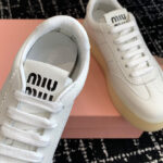 Miumiu Women's Leather Sneakers White
