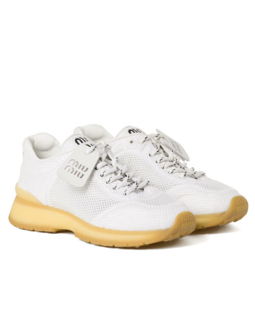 Miumiu Women's Fabric And Mesh Sneakers