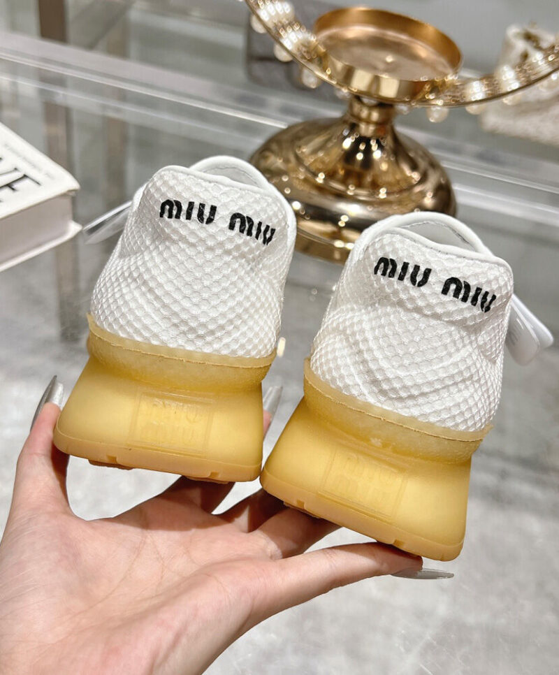 Miumiu Women's Fabric And Mesh Sneakers