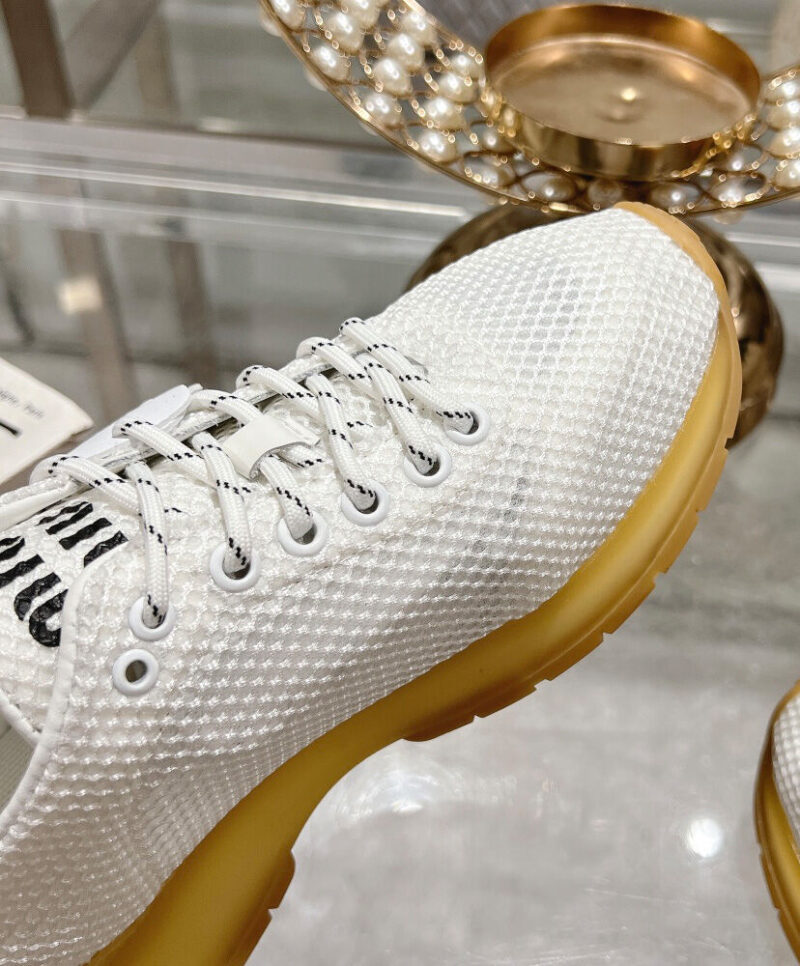 Miumiu Women's Fabric And Mesh Sneakers