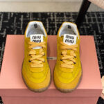 Miumiu Women's Tyre Technical Fabric And Suede Sneakers