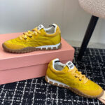 Miumiu Women's Tyre Technical Fabric And Suede Sneakers