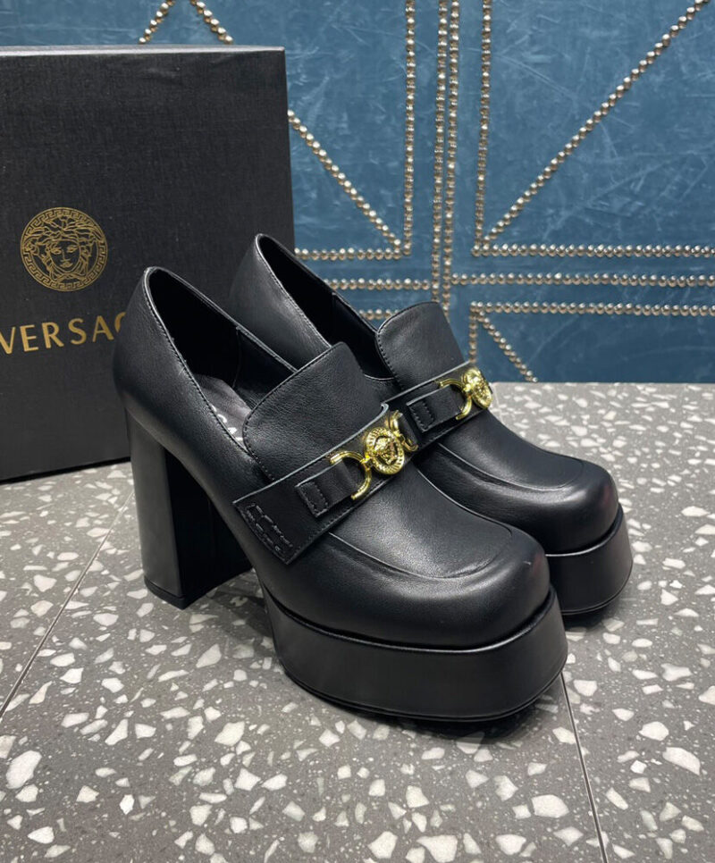 Versace Women's Aevitas Platform Mules Black