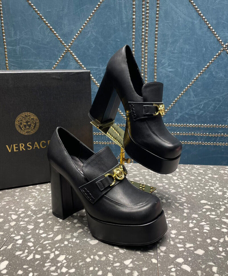 Versace Women's Aevitas Platform Mules Black