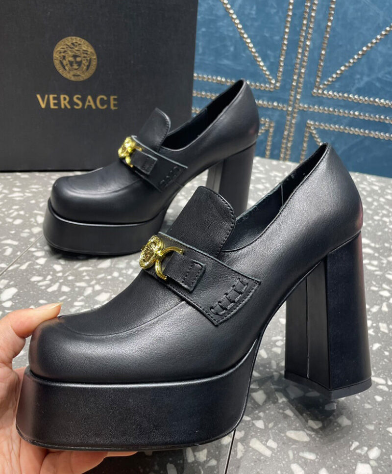 Versace Women's Aevitas Platform Mules Black