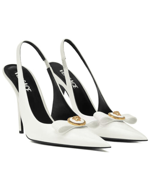 Versace Women's Gianni Ribbon High Slingback Pumps