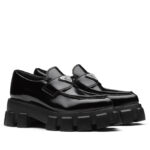 Prada Women's Monolith Brushed Leather Pointed Loafers