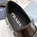 Prada Women's Monolith Brushed Leather Pointed Loafers
