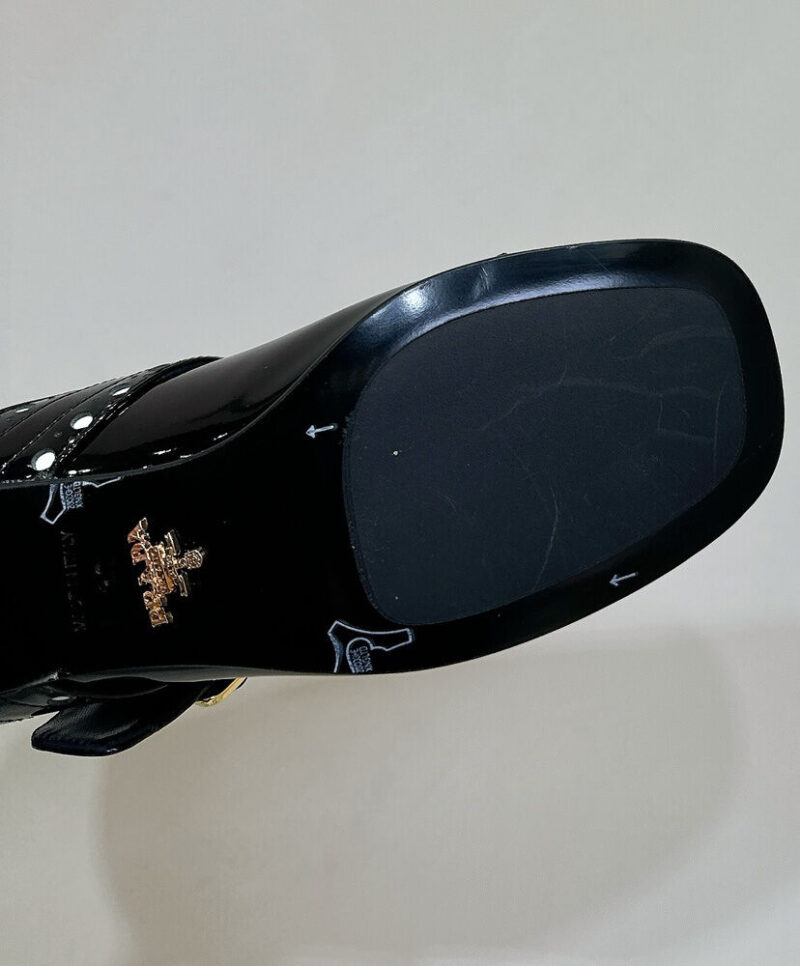 Prada Women's Patent Leather Mary Jane Pumps 1I816N Black