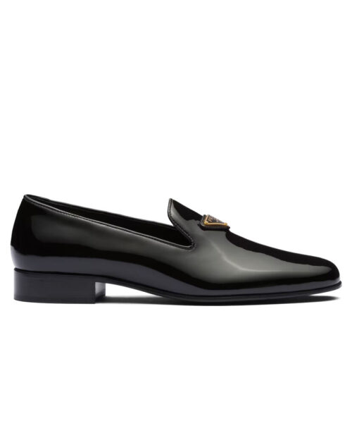 Prada Women's Patent Leather Loafers 1S365N Black