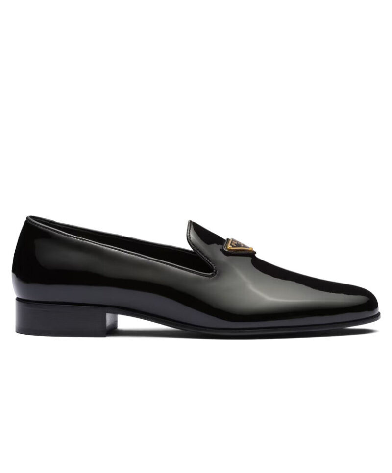 Prada Women's Patent Leather Loafers 1S365N Black