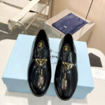 Prada Women's Patent Leather Loafers 1S365N Black