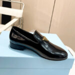 Prada Women's Patent Leather Loafers 1S365N Black
