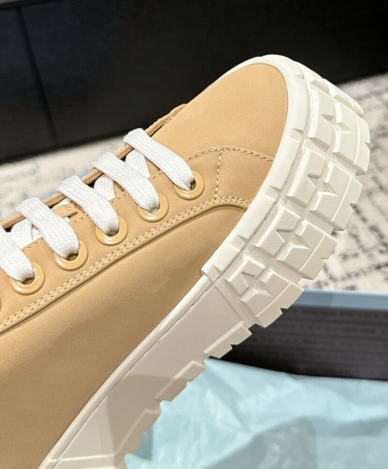 Prada Women's Double Wheel Re-Nylon Gabardine Sneakers 1E260M