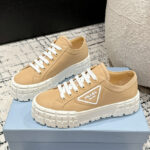 Prada Women's Double Wheel Re-Nylon Gabardine Sneakers 1E260M
