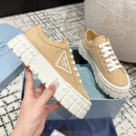 Prada Women's Double Wheel Re-Nylon Gabardine Sneakers 1E260M