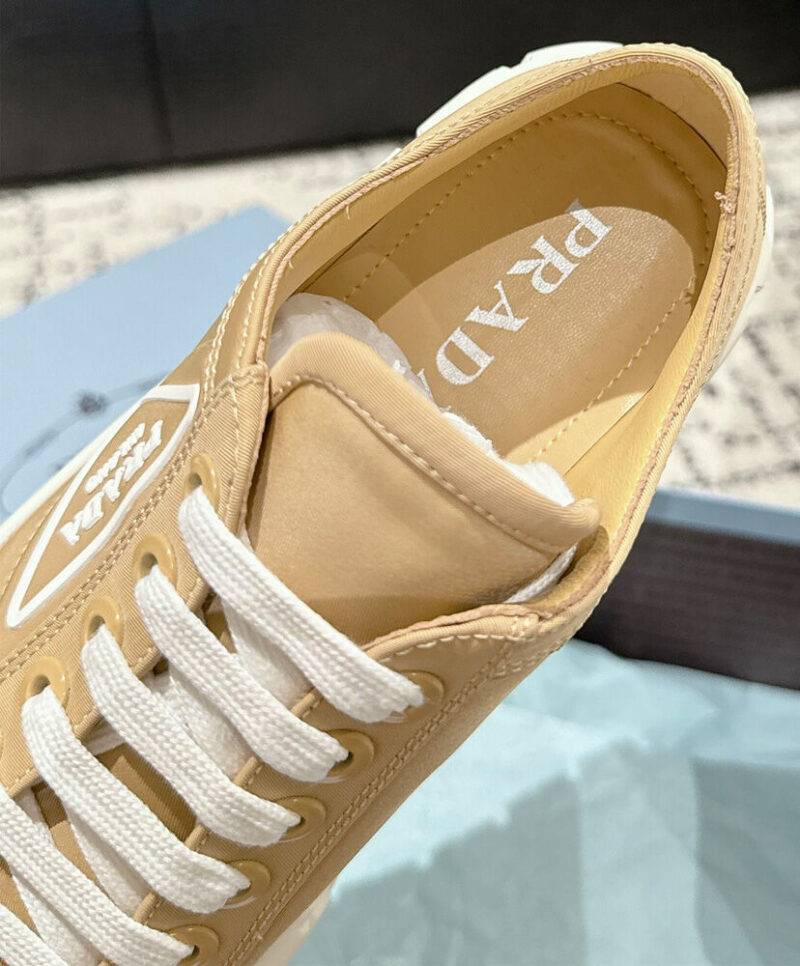 Prada Women's Double Wheel Re-Nylon Gabardine Sneakers 1E260M
