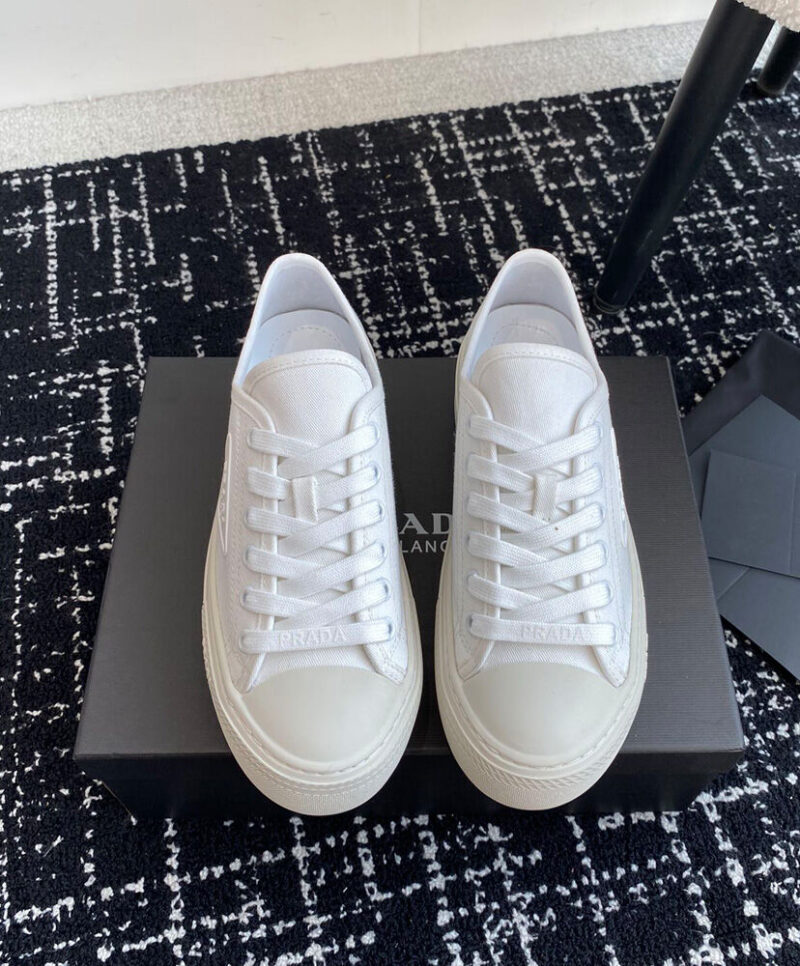Prada Women's Laced Fabric Sneakers