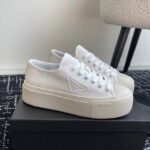 Prada Women's Laced Fabric Sneakers