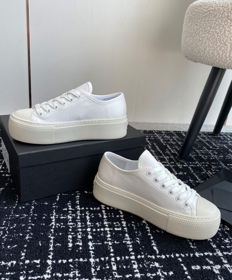 Prada Women's Laced Fabric Sneakers
