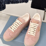 Prada Women's Suede Sneakers 1E413N Pink
