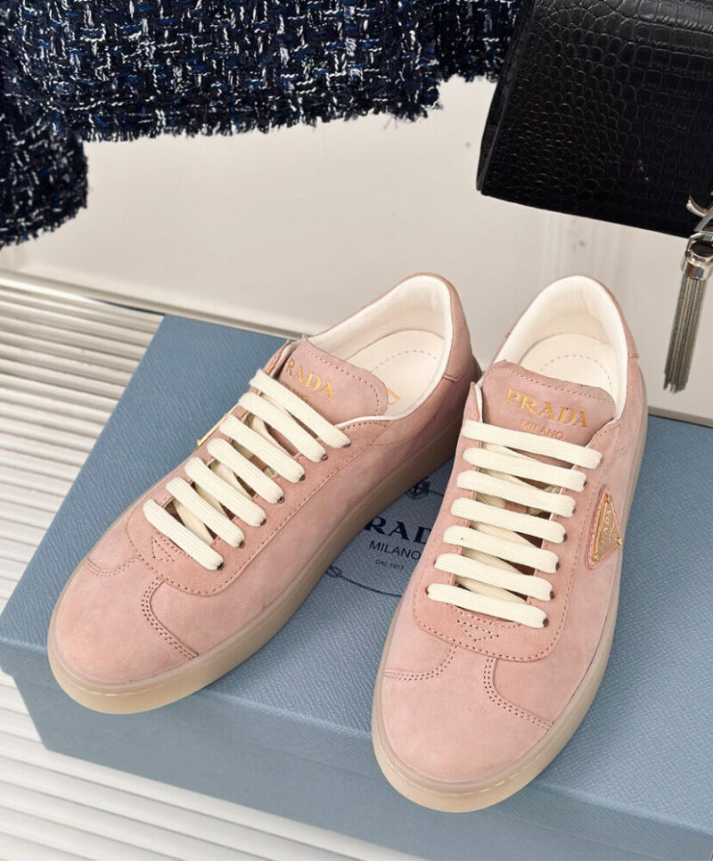 Prada Women's Suede Sneakers 1E413N Pink