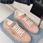 Prada Women's Suede Sneakers 1E413N Pink