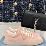 Prada Women's Suede Sneakers 1E413N Pink