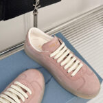 Prada Women's Suede Sneakers 1E413N Pink