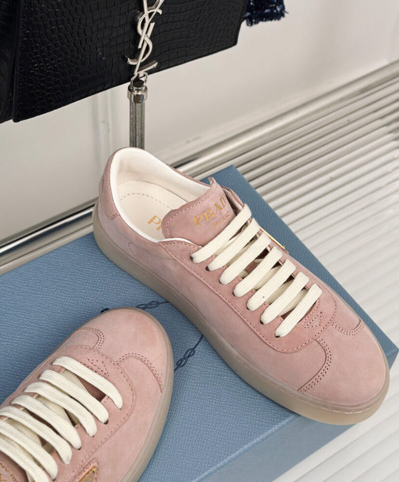 Prada Women's Suede Sneakers 1E413N Pink