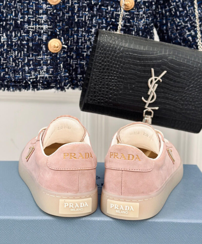 Prada Women's Suede Sneakers 1E413N Pink