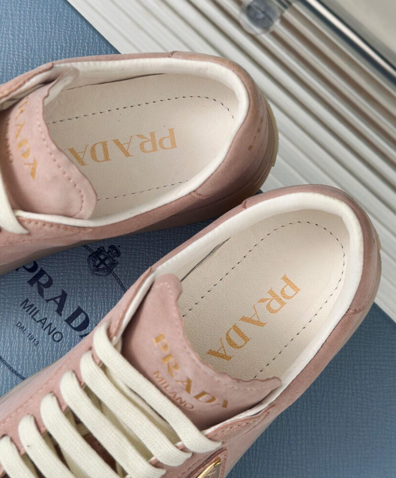 Prada Women's Suede Sneakers 1E413N Pink