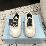Prada Women's Collapse Re-Nylon And Suede Sneakers