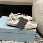 Prada Women's Collapse Re-Nylon And Suede Sneakers