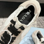 Prada Women's Collapse Re-Nylon And Suede Sneakers