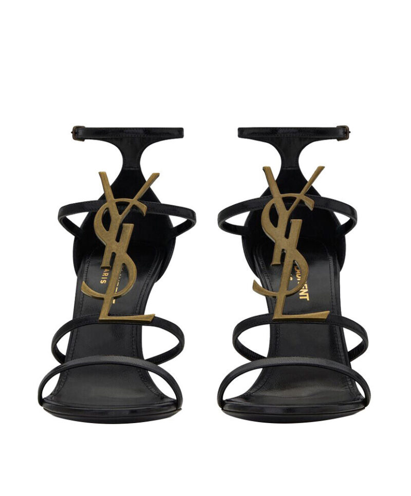 Saint Laurent Women's Cassandra Sandals In Smooth Leather Black