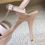 Saint Laurent Women's Tribute Platform Sandals In Smooth Leather