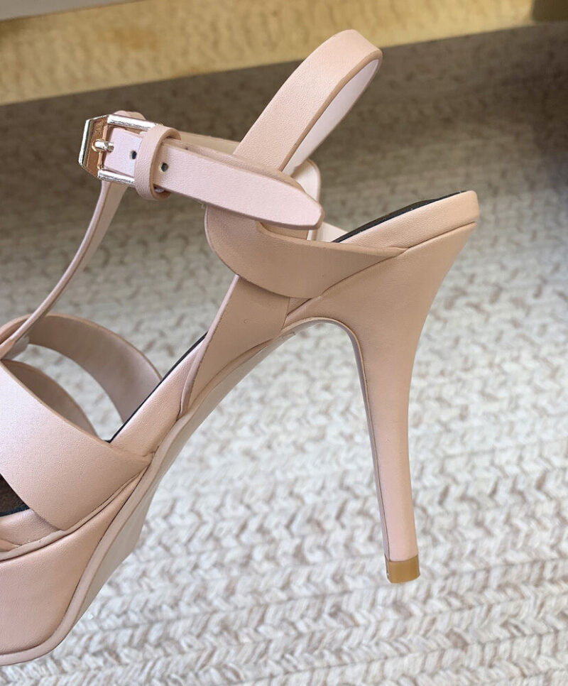 Saint Laurent Women's Tribute Platform Sandals In Smooth Leather
