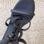 Saint Laurent Women's Cassandra Sandals In Smooth Leather Black