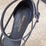 Saint Laurent Women's Cassandra Sandals In Smooth Leather Black