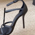 Saint Laurent Women's Cassandra Sandals In Smooth Leather Black