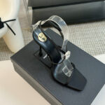 Saint Laurent Women's Harlow Sandals In Satin Crepe And Crystals Black
