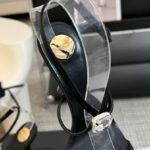 Saint Laurent Women's Harlow Sandals In Satin Crepe And Crystals Black