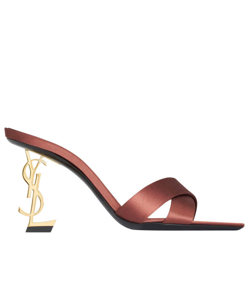 Saint Laurent Women's Opyum Mules In Satin Crepe